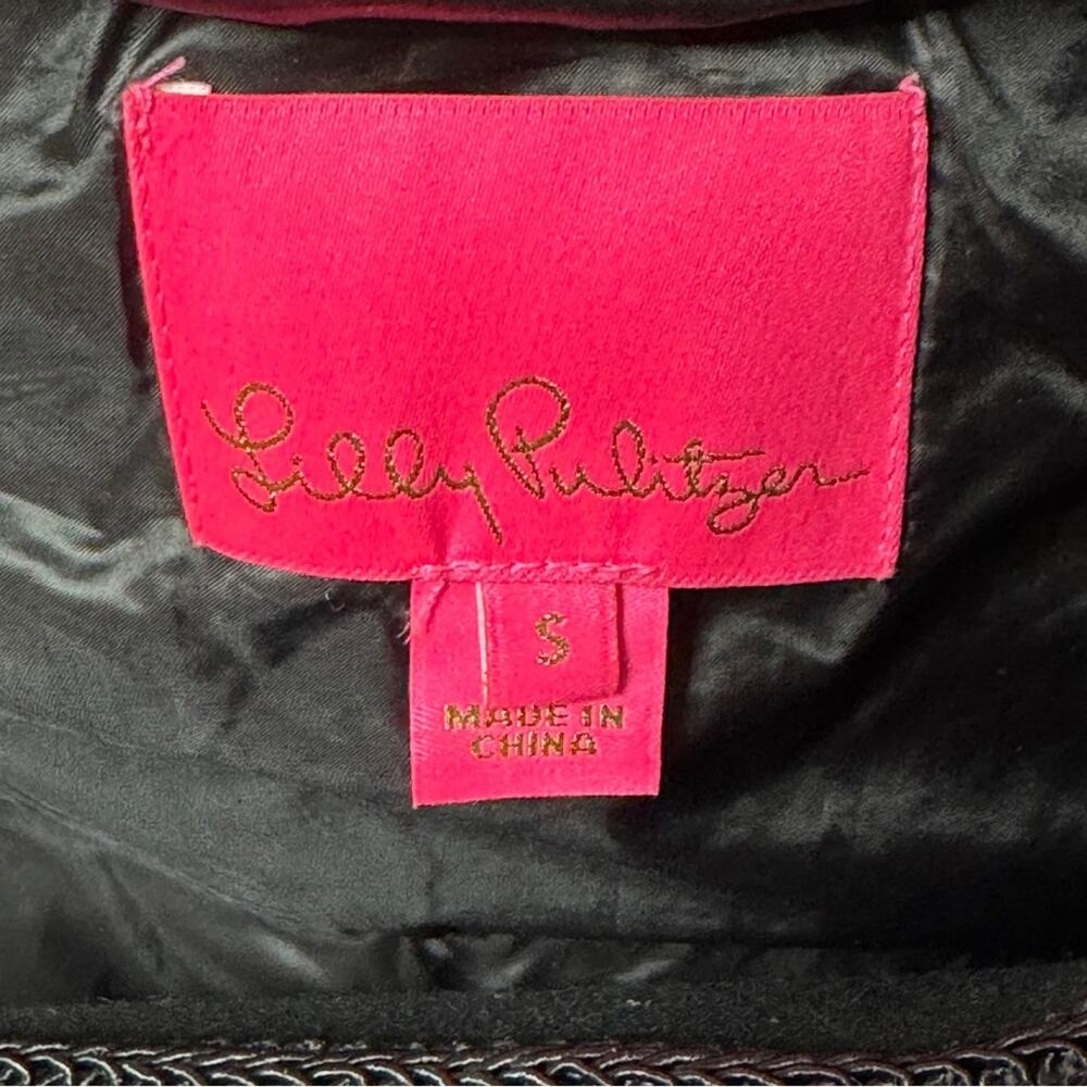Lilly Pulitzer Down Pembrooke Full Zip Puffer Vest Black Size S - Picture 4 of 6